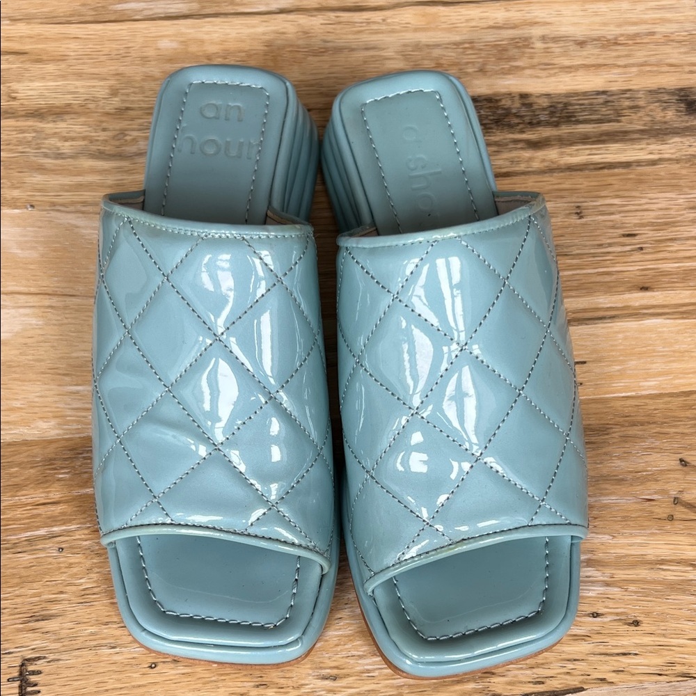 Blue Quilted Women's Slides (Chanel Inspired)